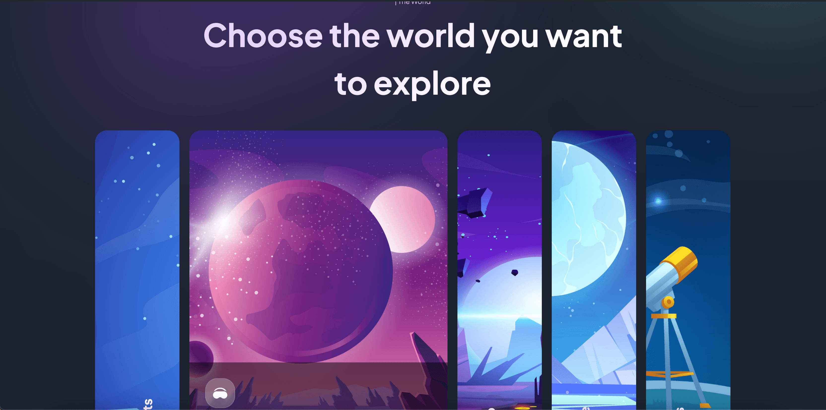 VR Landing Page