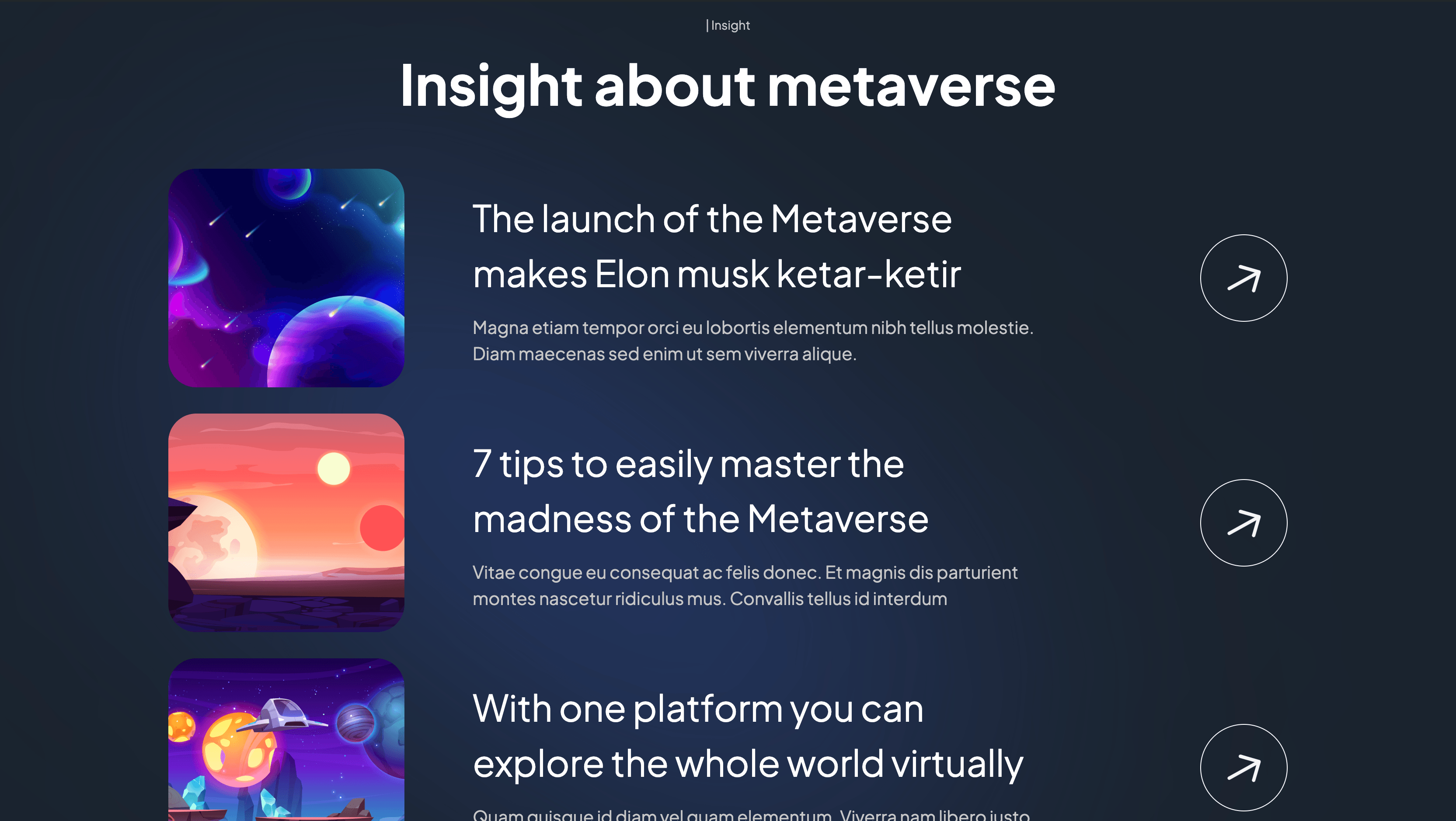 VR Landing Page